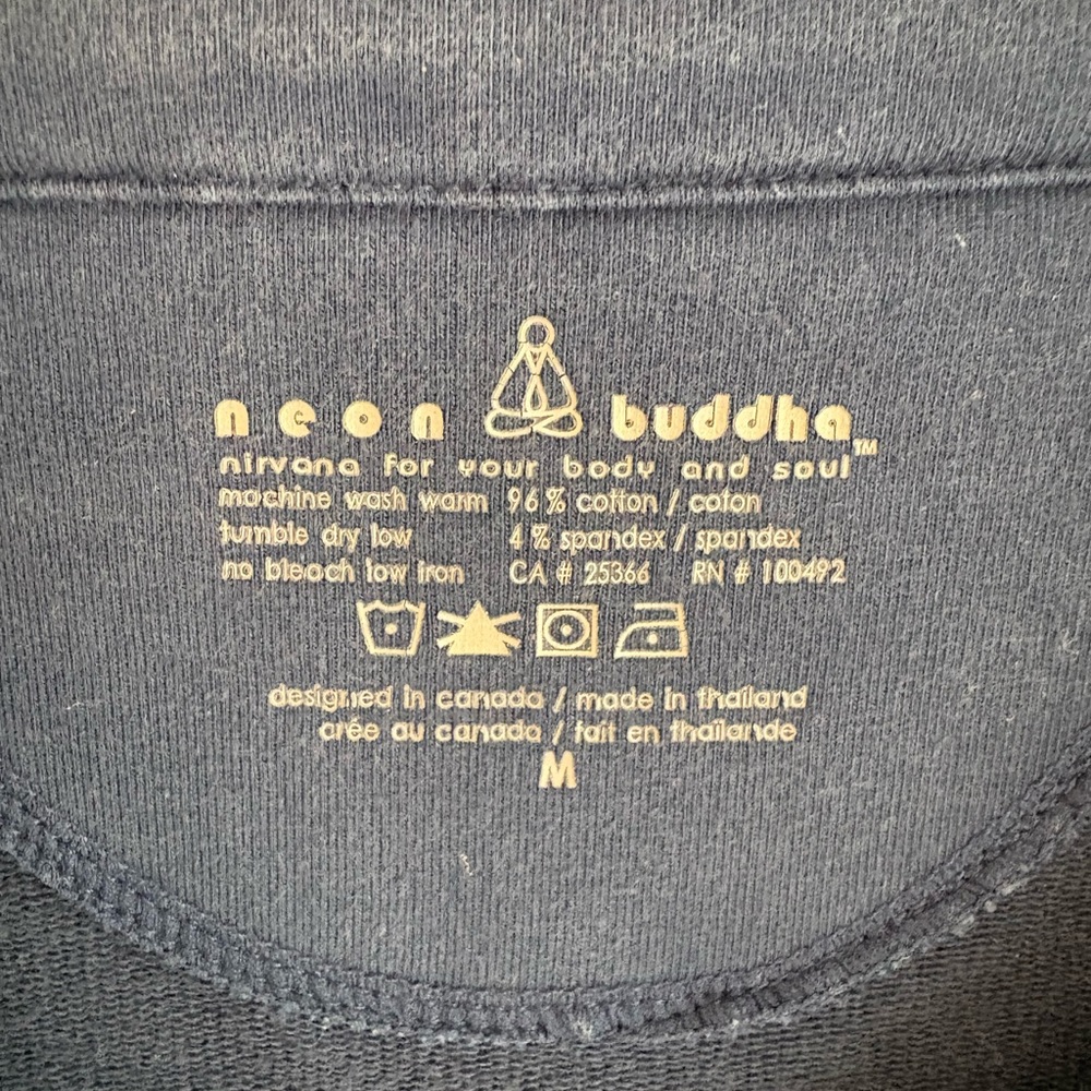 Neon Buddha blue cotton sweatshirt dress size M - Picture 3 of 3